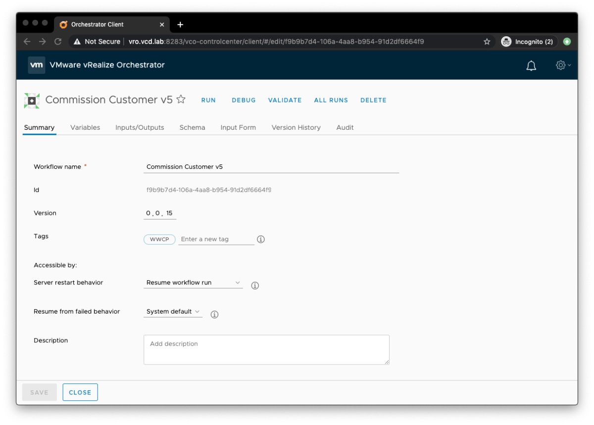Workflow for end-to-end tenant provisioning with VMware Cloud&nbsp;Director
