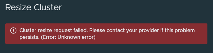 Resize a TKGm cluster in&nbsp;CSE
